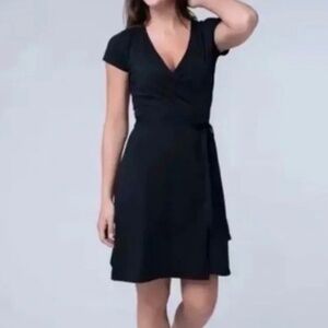 PACT organic cotton Black Wrap Dress size medium